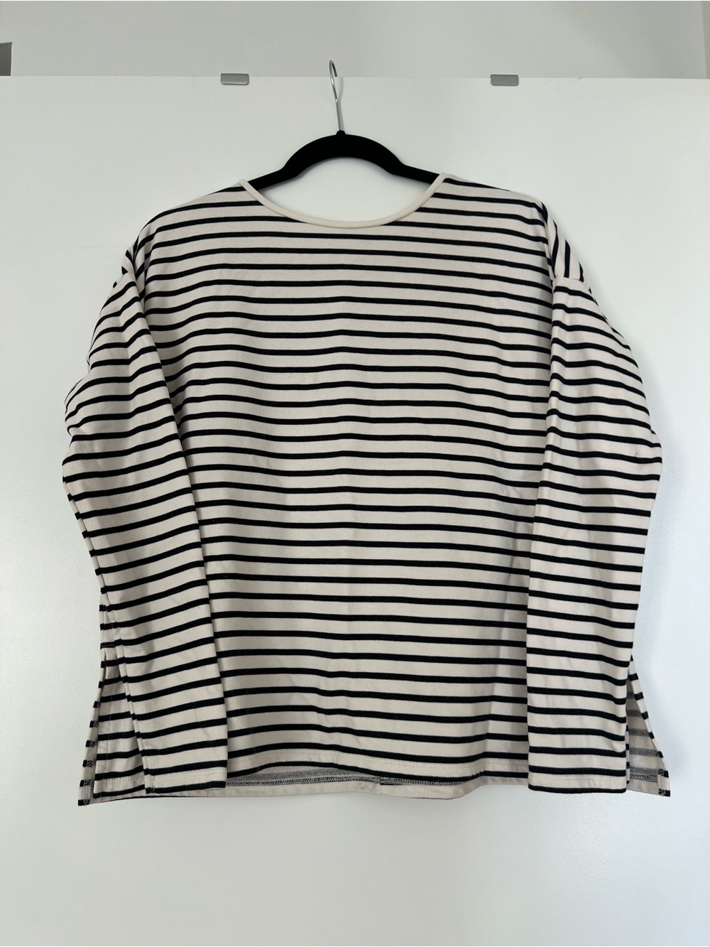 ASOS Black & White Striped Long-Sleeve Top